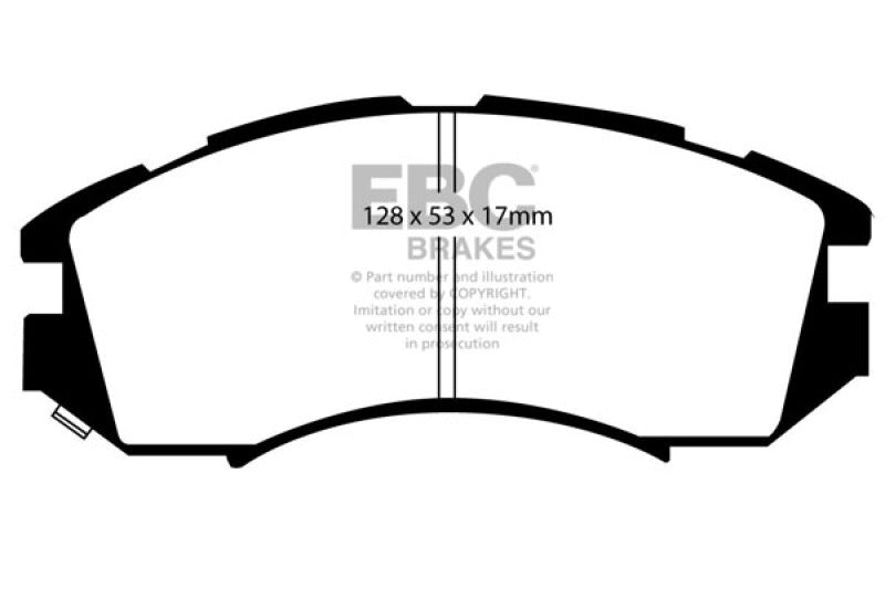 EBC 92-96 Subaru Impreza 1.8 (2WD) (13in Wheels) Ultimax2 Front Brake Pads UD470