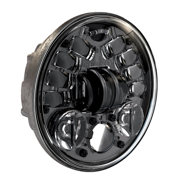 JW Speaker 0555091 Model 8690 LED High and Low Beam Adaptive Headlight with Black Inner Bezel, 1 Pack