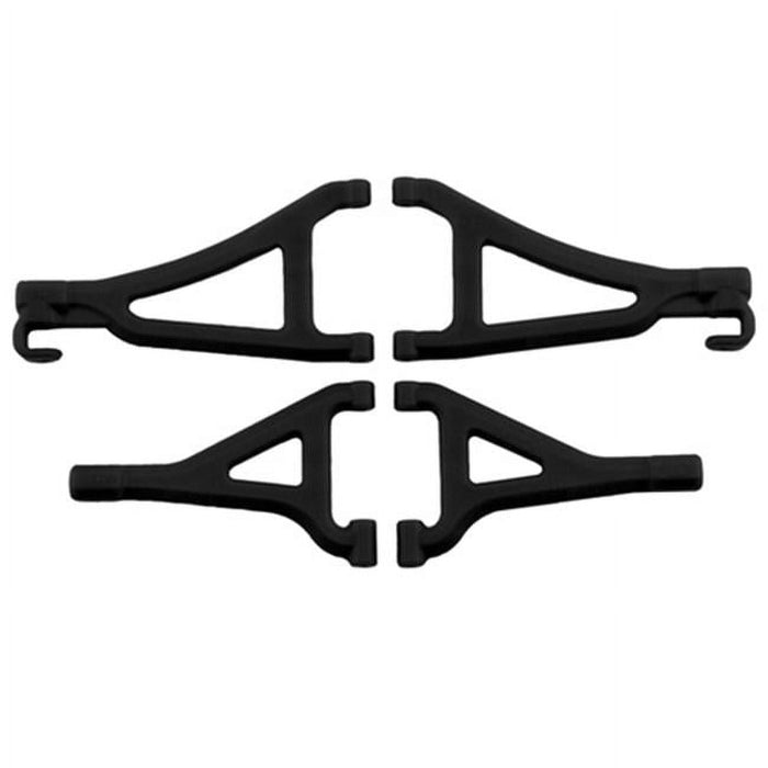 RPM RPM80692 Front Upper and Lower A-Arms for Traxxas .06Th E-Revo - Black