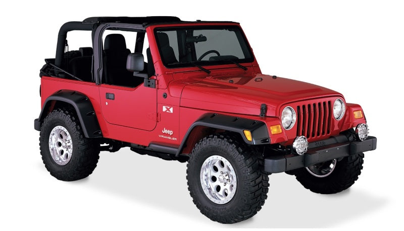 Bushwacker Black Pocket Style Fender Flares For 97-06 Jeep Wrangler Tj 10908-07