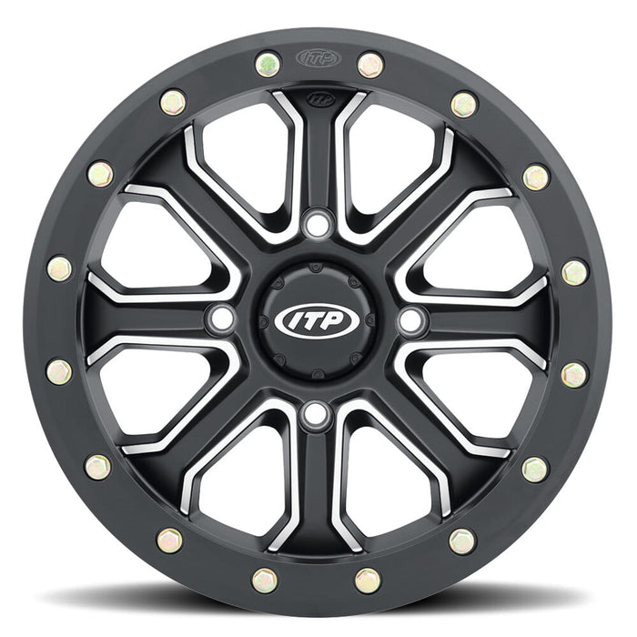 ITP Inertia Beadlock 15x7 ATV/UTV Wheel - Matte Black/Machined (4/137) +40mm
