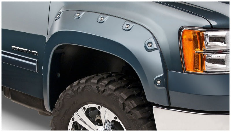 Bushwacker Front & Rear Black Boss Pocket Style Fender Flare For Sierra 40943-02