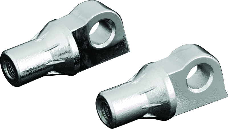 Kuryakyn Motorcycle Footpeg Component: Serrated Tapered Male Mount Peg Adapters, Chrome, 1 Pair 8880