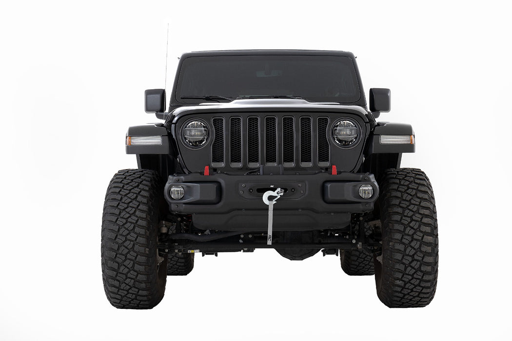 Rough Country Winch Mounting Plate Modular Steel Oe Bumper Jeep Wrangler Jl (18-23) 10652