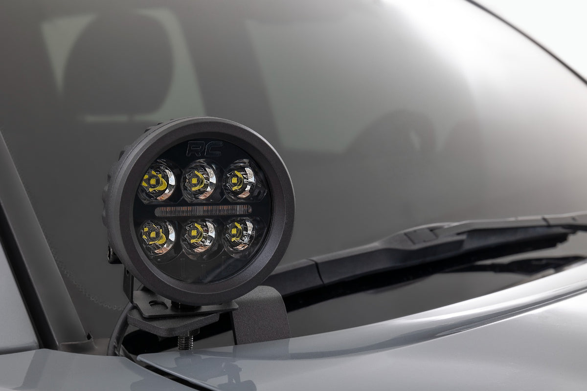 Rough Country LED Light Ditch Mount 2" Spectrum Pair Spot Fits toyotaTacoma (16-23) 81080
