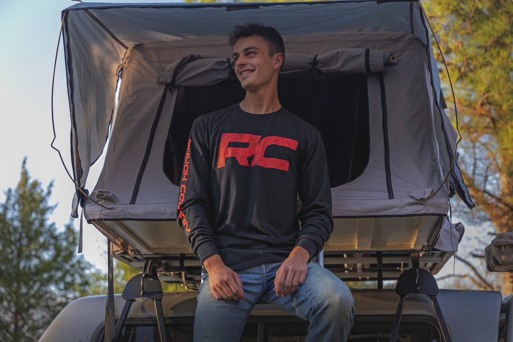 Rough Country Long Sleeve Rc Tread Sleeve Black|3Xl 840993XL