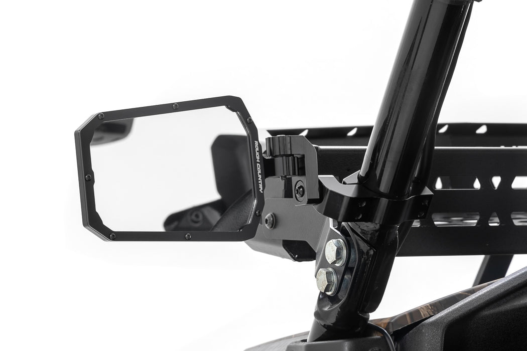 Rough Country Utv Aluminum Side View Mirrors Horizontal 99209