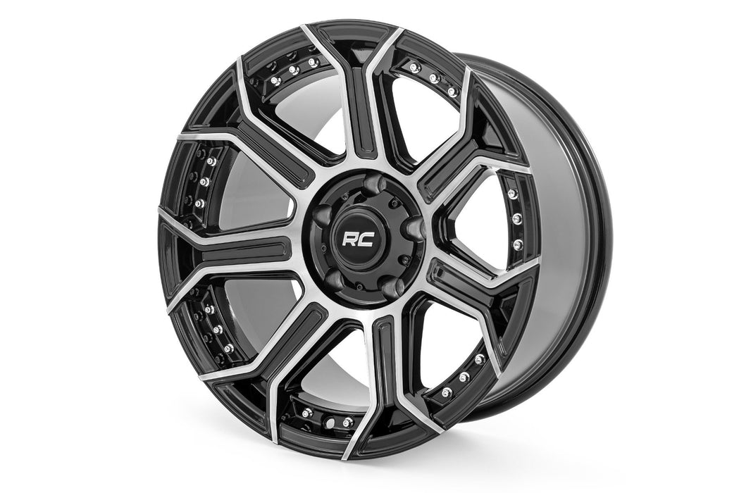 Rough Country 89 Series Wheel One-Piece Black Machined Gun Metal 17X9 5X4.5 12Mm 89170913