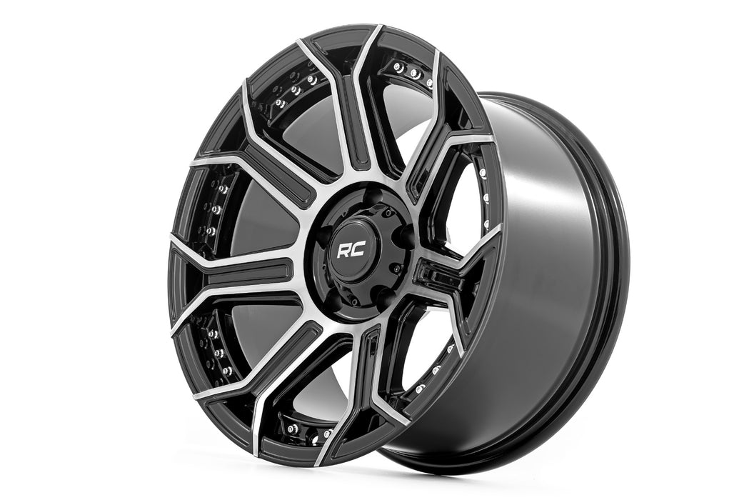 Rough Country 89 Series Wheel One-Piece Black Machined Gun Metal 17X9 5X4.5 12Mm 89170913