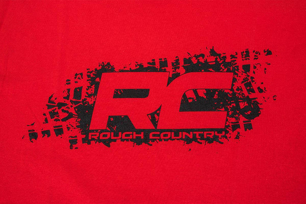 Rough Country T-Shirt | Rough Country Tread | Red | Size LG