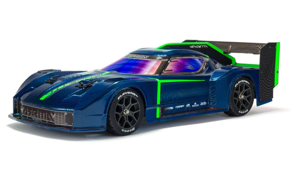 Arrma Brand New Vendetta 4X4 1/8 Brushless All Road Speed Bash Blue Ara4319V3T2 ARA4319V3