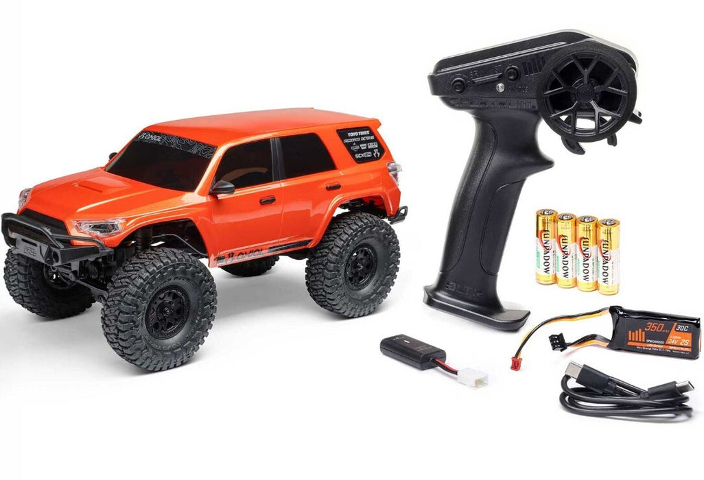 1/24 SCX24 Toyota 4Runner 4X4 RTR Brushed Rock Crawler (Battery & Charger Included), Orange