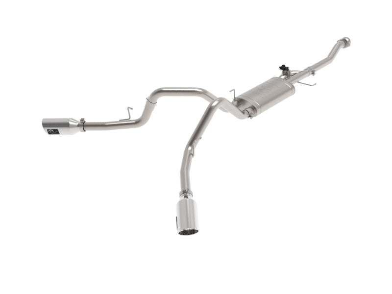 aFe Gemini XV 3in 304 SS Cat-Back Exhaust 2021 Ford F-150 V6 2.7L/3.5L (tt)/V8 5.0L w/ Polished Tips 49-33129-P