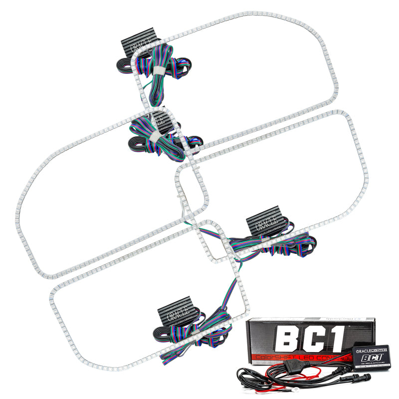 Oracle Fits Ford F250/350 11-16 Halo Kit (Square Ring Design) Colorshift W/ BC1 Controller See Warranty 2383-335