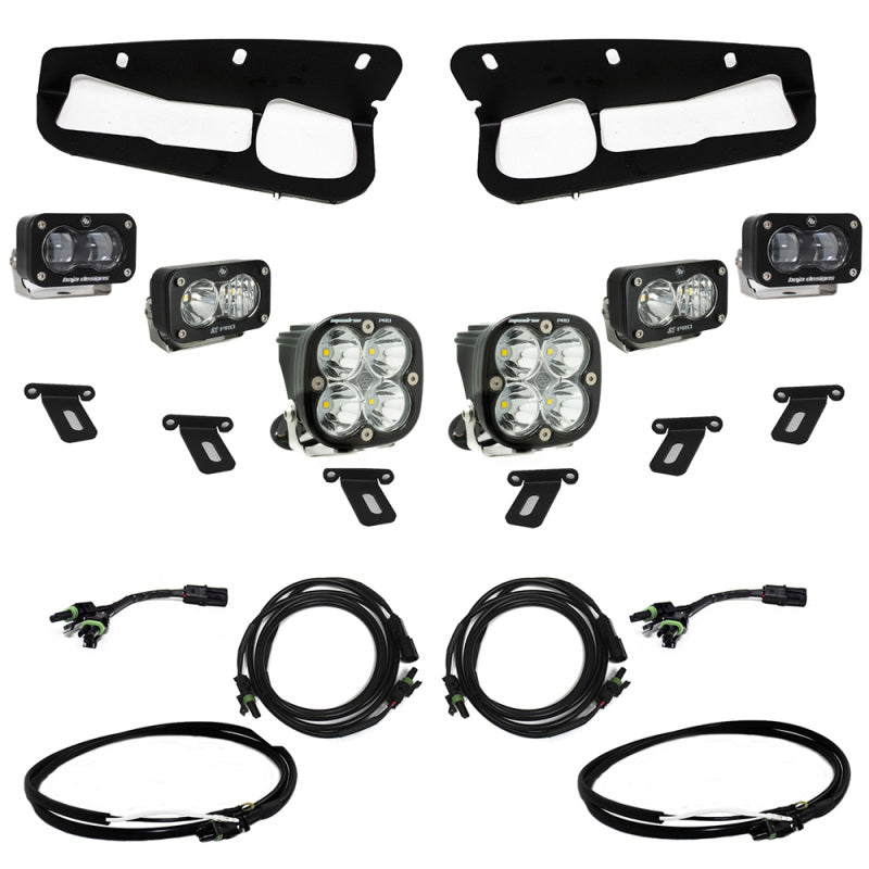 Baja Designs 21-22 Fits Ford Bronco W/Steel Bumper S2 SAE Pro Fog Pocket Light Kit W/Upfitter Clear 448175UP