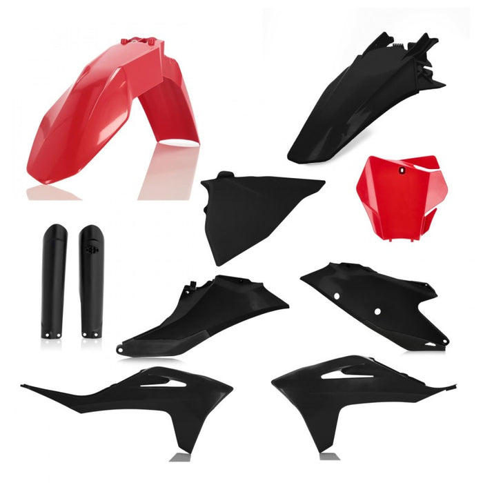 Acerbis Full Replacement Body Plastics Kit, Red/Black 2872791018