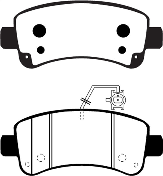 EBC 14-16 Ram Trucks Promaster 3.6 Ultimax2 Rear Brake Pads UD1746