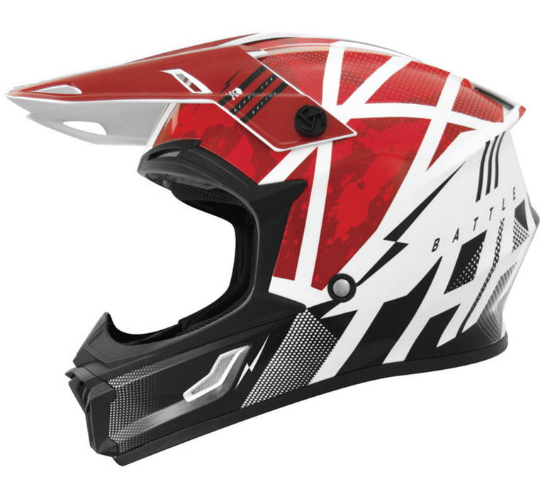 THH T-710X Battle MX Offroad Helmet Red/Black XL