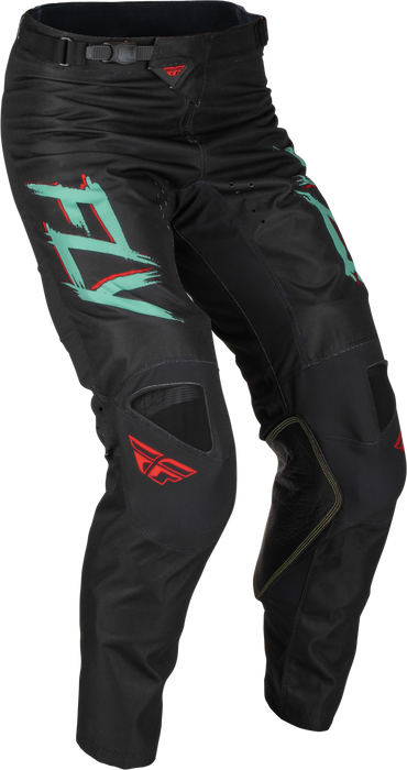 Fly Racing 2023 Adult Kinetic S.E. Rave Pants (Black/Mint/Red, 34)