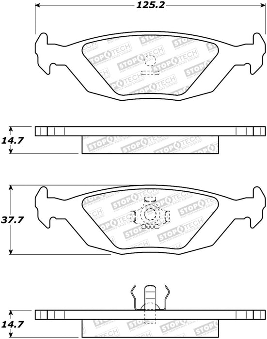 StopTech Street Brake Pads 308.0322