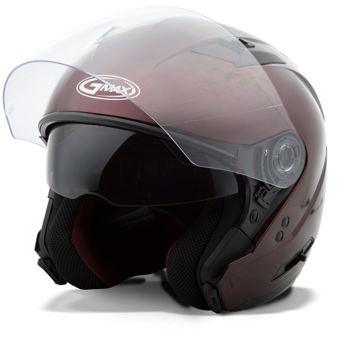 Gmax Of-77 Open-Face Helmet Wine Red Md G3770105