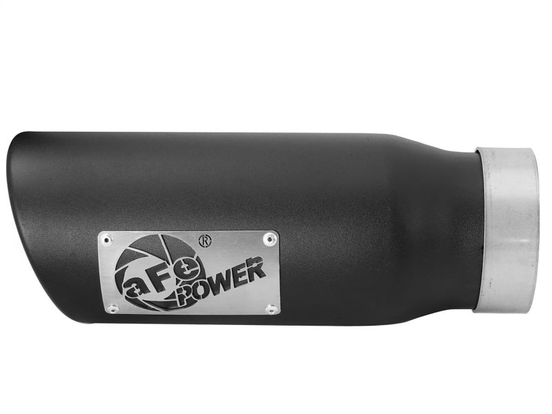 aFe MACHForce-XP 3.5in 409 Stainless Steel Exhaust Tip 3.5in x 4.5in Out x 12in L Clamp-On 49T35456-B12