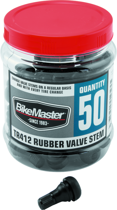 BikeMaster Rubber Valve Stems, TR412 Rubber Tube