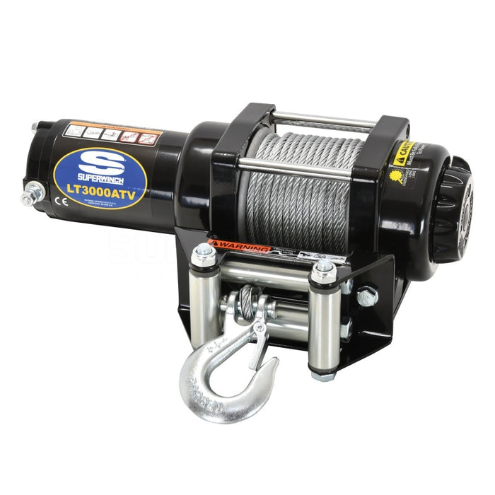 Superwinch 3000 LBS 12V DC 3/16in x 50ft Steel Rope LT3000 Winch - 1130220