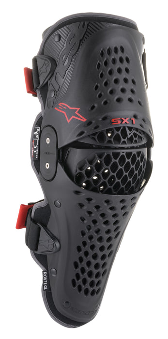 Alpinestars 6506321-13-L/X SX-1 V2 Knee Protector - Black/Red (Large/XL)