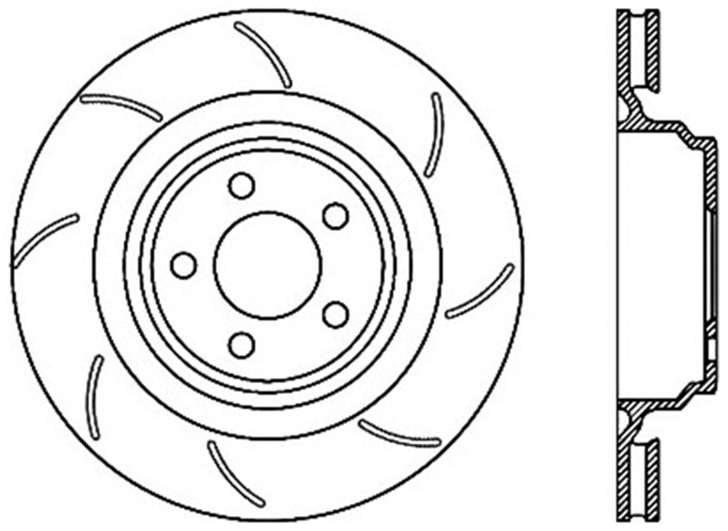Stoptech Sport Drilled & Slotted Brake Rotor; Rear Left 127.63064L