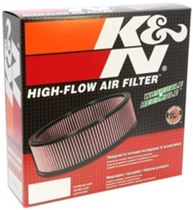 K&N E-1450 Round Air Filter for GM CARS AND TRUCKS,V6,V8,1969-1992