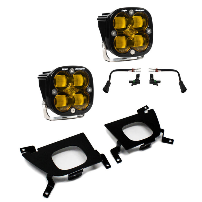 Baja Designs 2019+ Chevy Silverado 1500/2500/2500 HD SAE Amber Fog Pocket Kit 447529