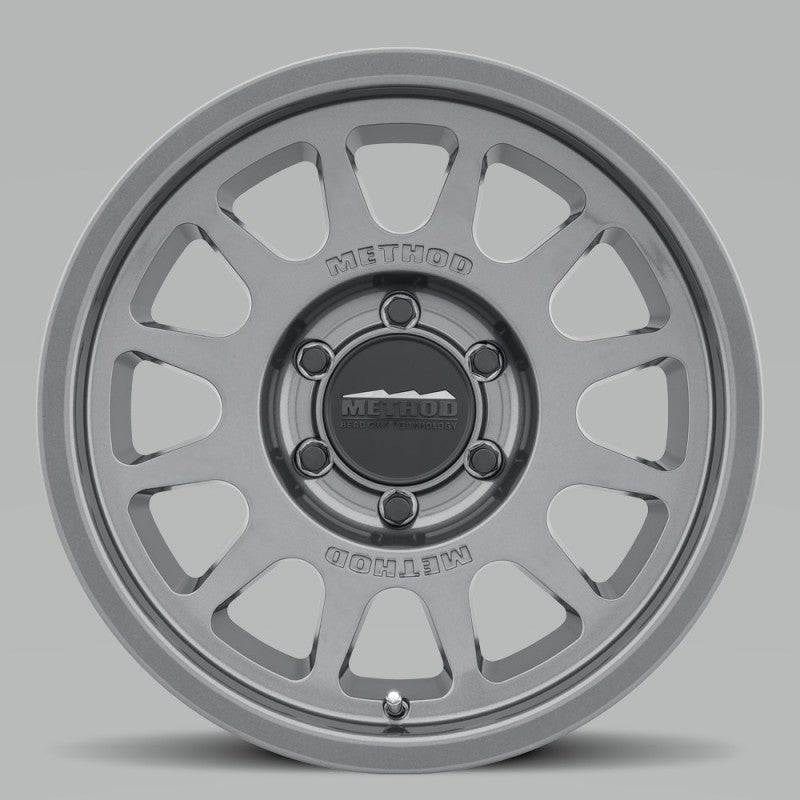 Method MR703 17x8.5 0mm Offset 6x5.5 106.25mm CB Gloss Titanium Wheel MR70378560800
