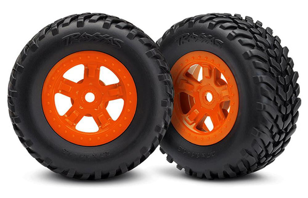 Traxxas Tra7674A Tires & Wheels Assembled Glued (Sct Orange Wheels