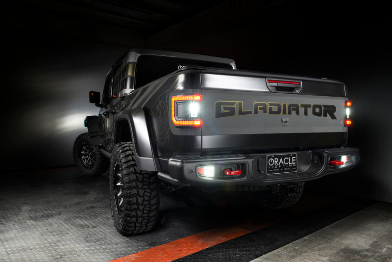 Oracle Lighting "Black Series" Flush Mount Led Tail Lights For Jeep Gladiator Jt 5882-504-T