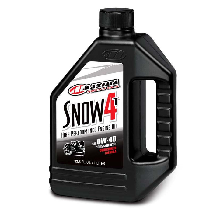 Maxima Racing Oils Snow 4T 0W40 Full Synthetic Engine Oil 1L Bottle 30-31901