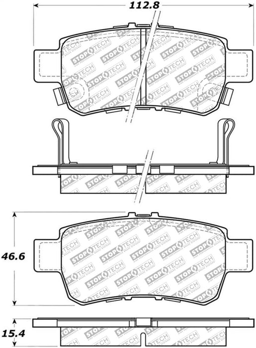 StopTech Street Select Brake Pads Front/Rear 305.1088