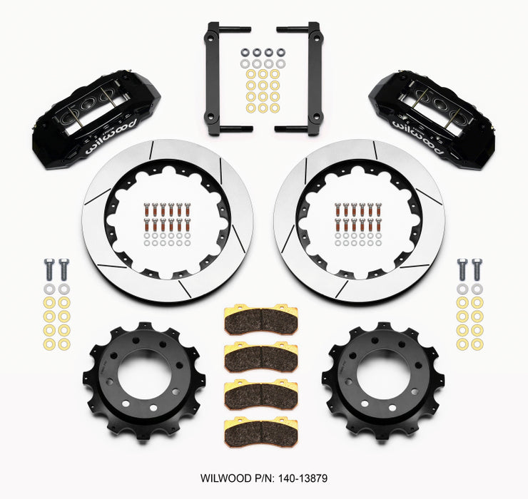 Wilwood TX6R Rear Kit 16.00in Black 1999-2010 GM Trk 2500 HD 4.84 Cntr 140-13879