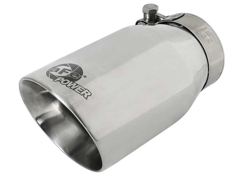 aFe MACH Force-Xp Universal 304 SS Single-Wall Clamp-On Exhaust Tip Polished 49T25354-P07