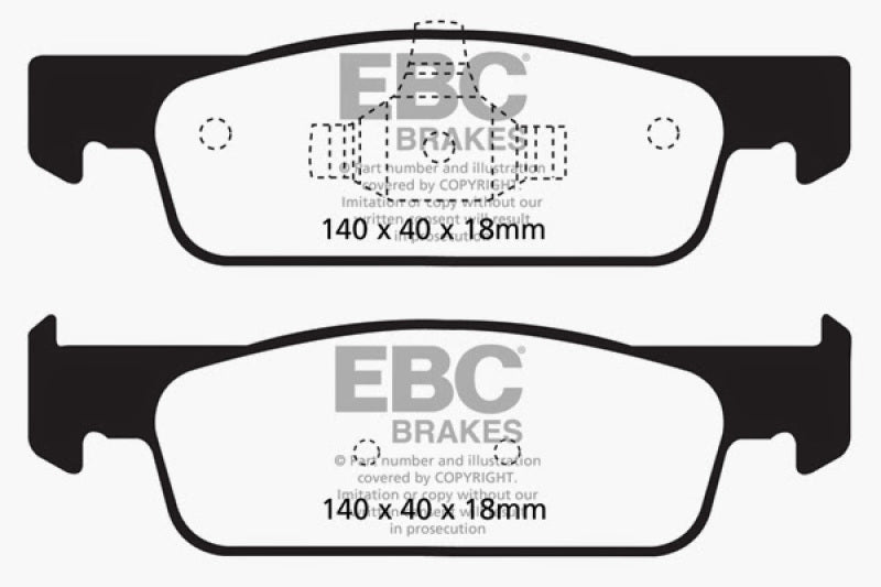 EBC 2016-2017 Smart Fortwo 0.9L Turbo Ultimax2 Front Brake Pads UD1830