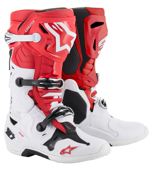 Alpinestars Tech 10 Boots Red/White/Black Size 10 2010019-321-10