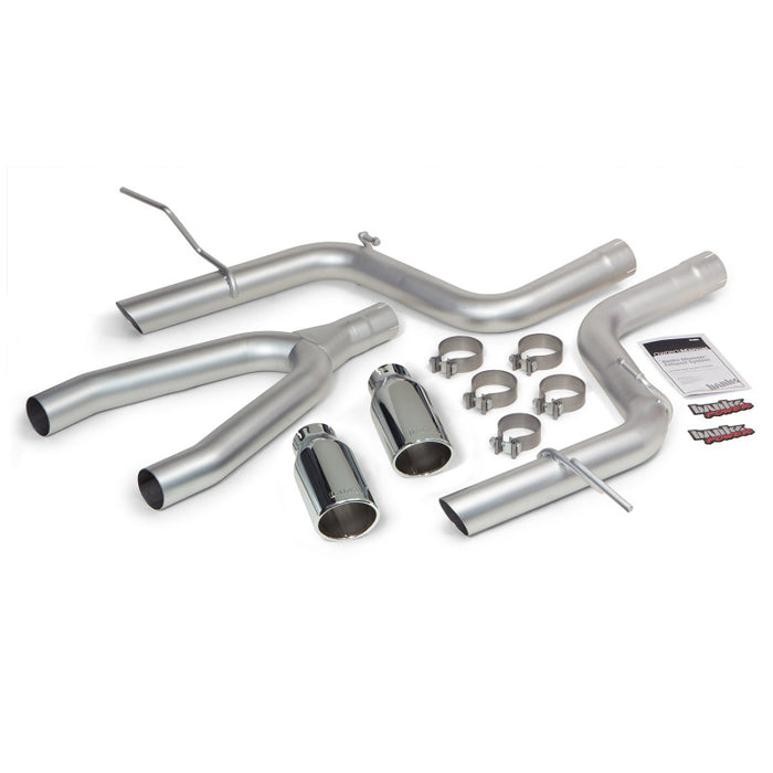 Banks Power 14 compatible with Jeep Grand Cherokee 3.0L Diesel Monster Exhaust Sys SS Single Exhaust w/ Chrome Tip 51364