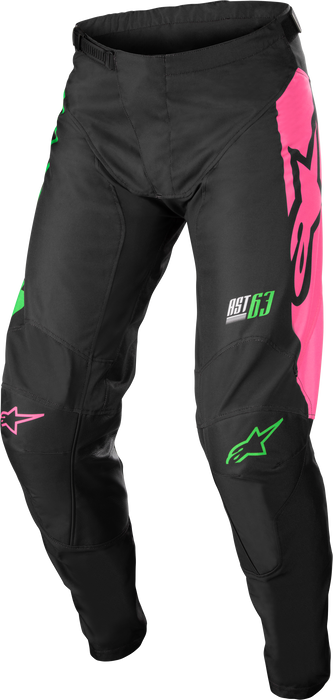 Alpinestars Youth Racer Compass Pants Blk/Grn Neon/Pink Fluo Sz 22 482-975822