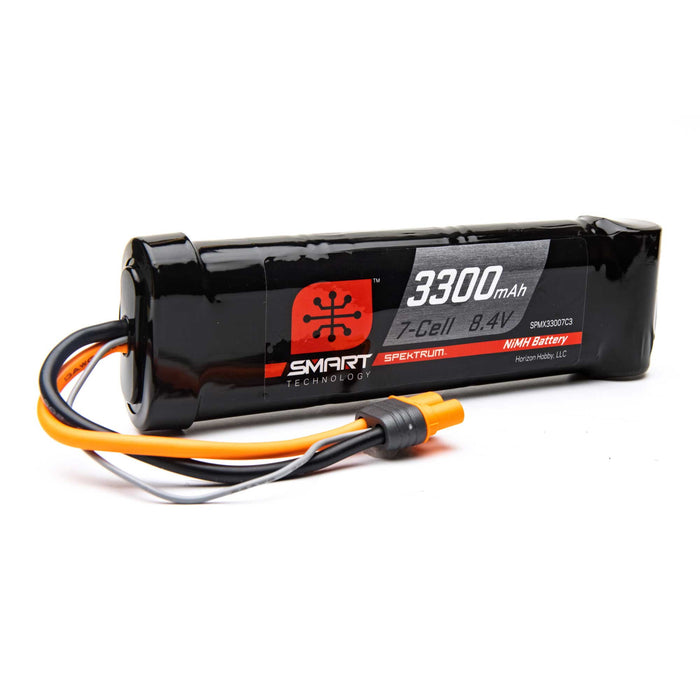 Spektrum SMART 3300mAh 7-Cell 8.4V Smart NiMH Battery IC3 SPMX33007C3 Car Batteries & Accessories