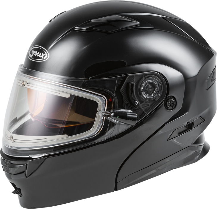 GMAX MD-01S, DOT Approved Modular Helmet, Electric Dual Lens Shield for Snow & Motor Sports, (BLACK, Small)