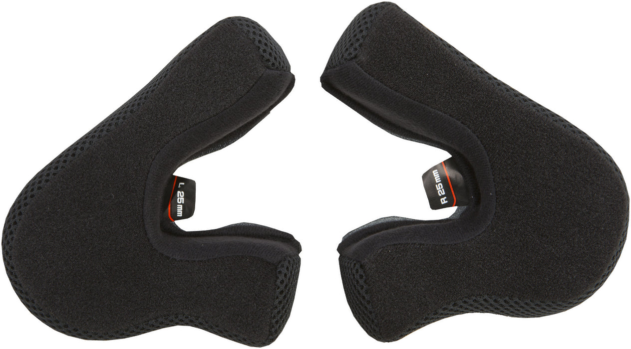 GMAX unisex-adult full-face-helmet-style Cheek Pad (Mx46 25Mm) (Black, Small 25mm)