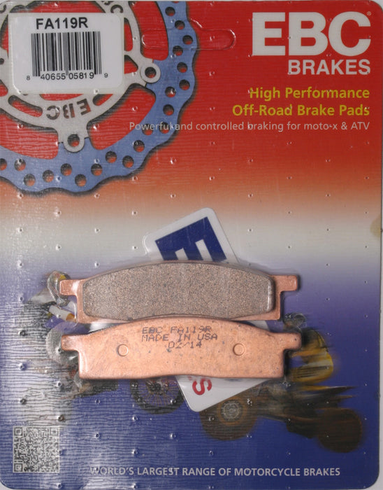 EBC Brakes FA119R Disc Brake Pad Set, COPPER, One-Size