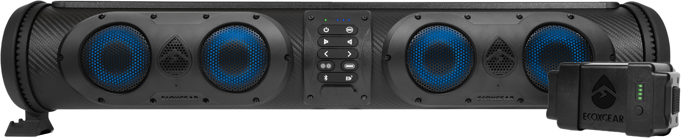 Ecoxgear Soundextreme Seb26 Rechargeable Amplified Powersports Bluetooth 8 Speaker Soundbar Waterproof Sandproof With Led Lighting 500 Watts Of Peak Power GDI-EXSEB2601