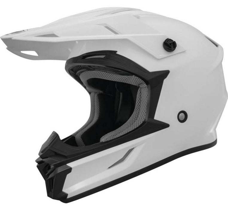 THH T-710X Solid Youth MX Offroad Helmet White SM