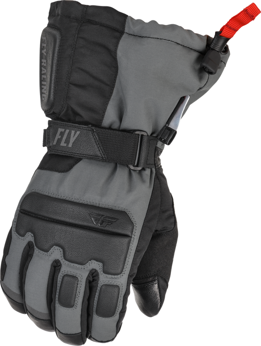 Fly Racing 2022 Aurora Snow Glove (Black/Grey, Large)